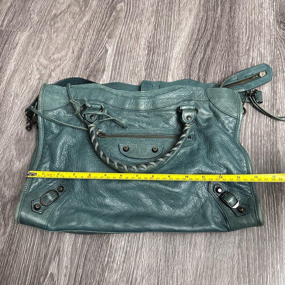 Balenciaga Teal City Shoulder Bag